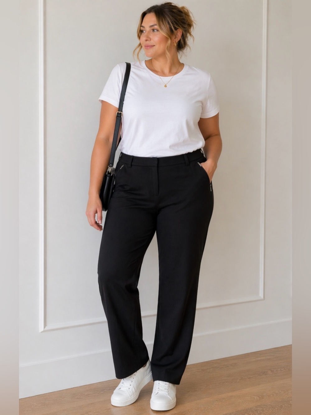 7th Ave Design Studio by New York & Co black pants, zip pockets. Plus size 14. - Picture 1 of 8
